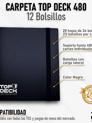 Carpeta Esencial | TOPDECK 480 color Negro