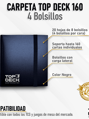 Carpeta Esencial | TOPDECK 160 color Negro