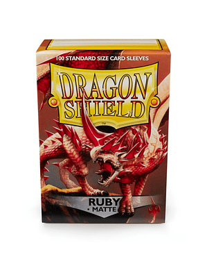 DRAGON SHIELD - SLEEVES STANDARD SIZE MATTE (100) - Color: Crimson