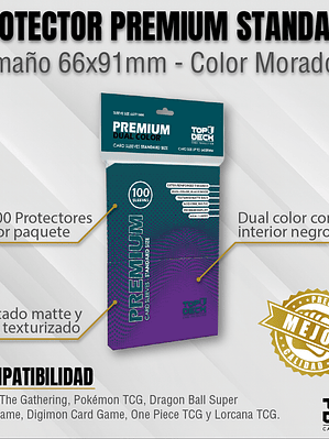 Protectores Premium | TOPDECK Standard 66x91mm color Morado