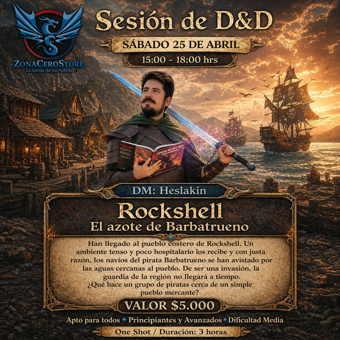 Sesión DnD Zona Cero Store - Rockshell: El Azote de Barbatrueno 1