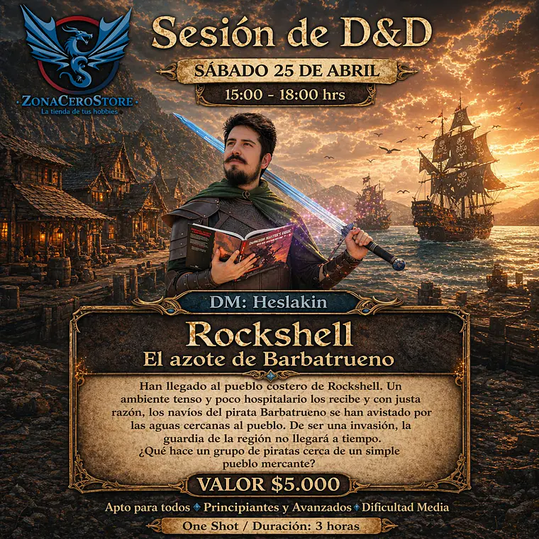 Sesión DnD Zona Cero Store - Rockshell: El Azote de Barbatrueno 1