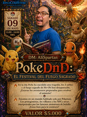 Sesión DnD Zona Cero Store -   PokeDnD: El festival del fuego sagrado