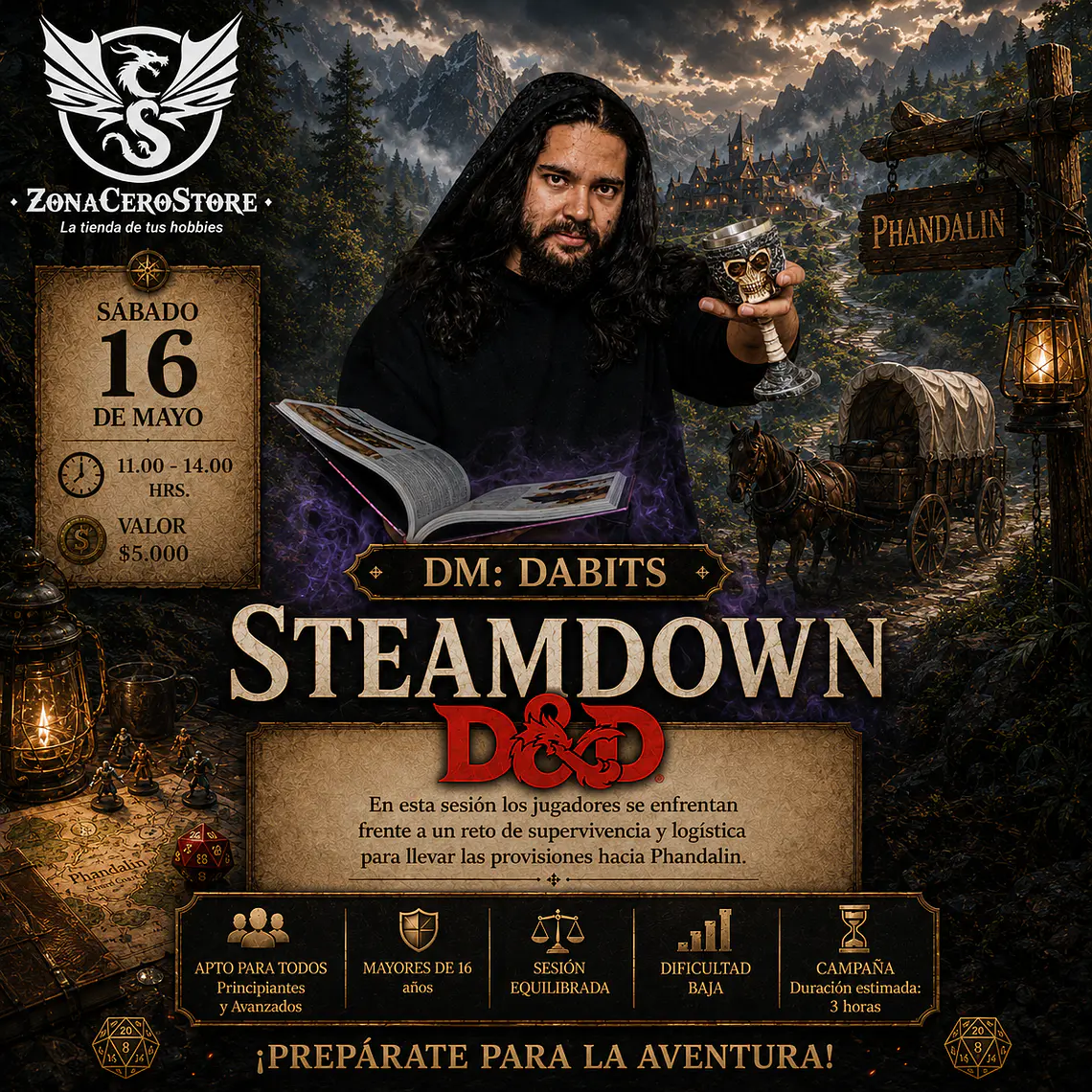 Sesión DnD Zona Cero Store - Steamdown 1