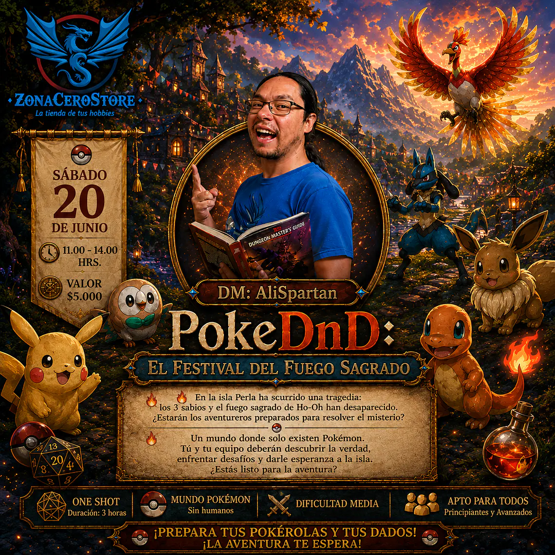 Sesión DnD Zona Cero Store - PokeDnD: El festival del fuego sagrado 1
