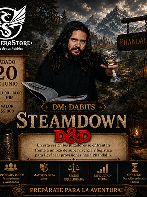 Sesión DnD Zona Cero Store - Steamdown