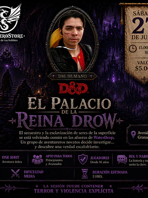 Sesión DnD Zona Cero Store - El Palacio de la Reina Drow