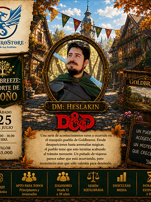 Sesión DnD Zona Cero Store - Goldbreeze: La corte de otoño