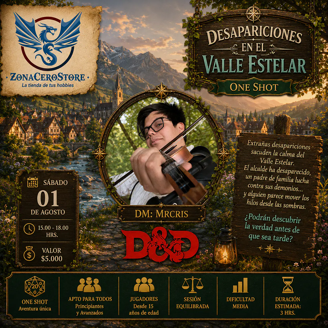 Sesión DnD Zona Cero Store - Desapariciones en el Valle Estelar  1