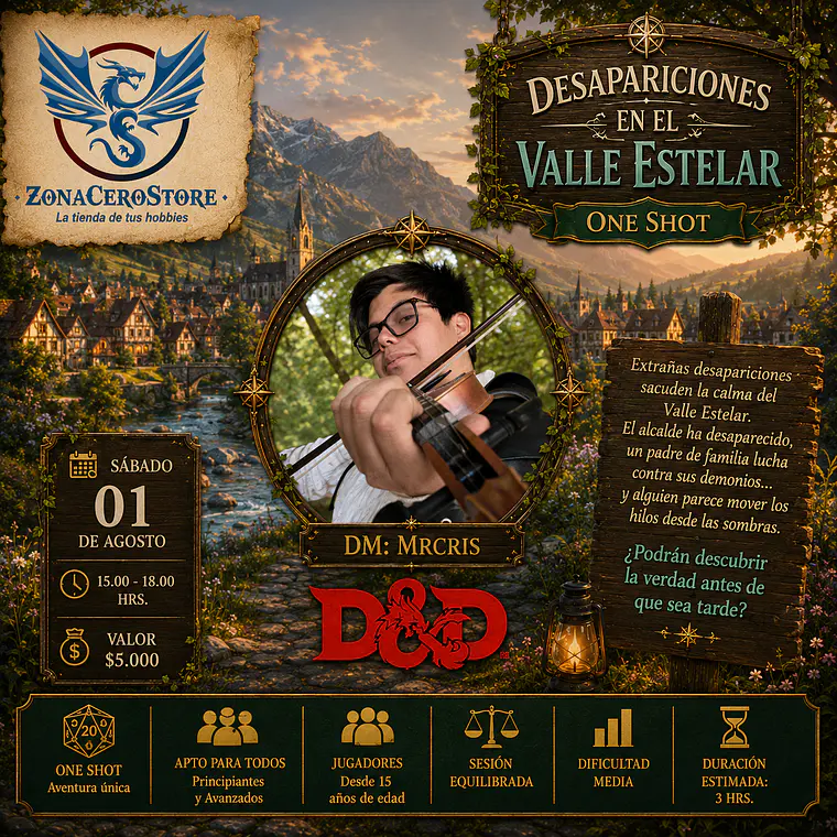 Sesión DnD Zona Cero Store - Desapariciones en el Valle Estelar  1