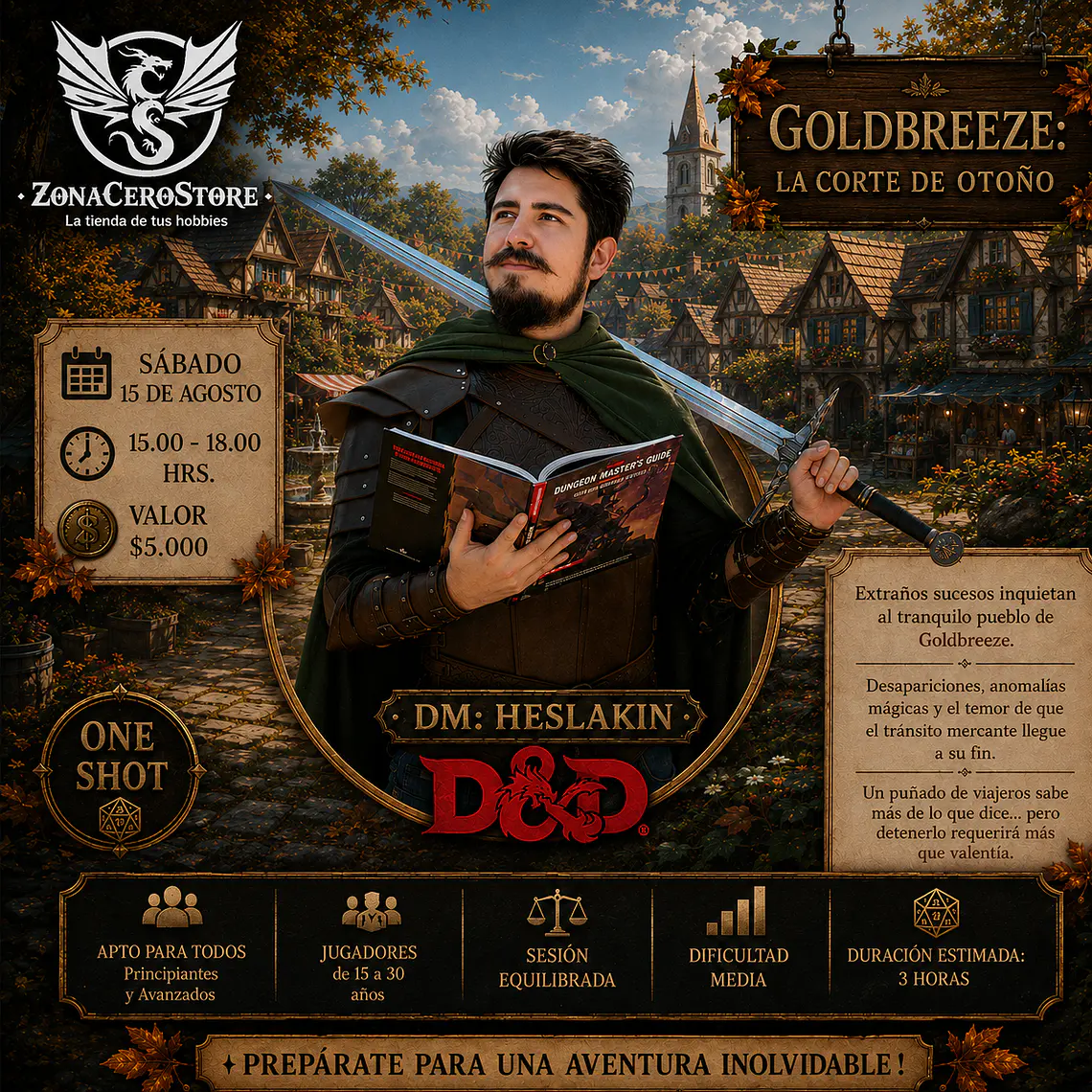 Sesión DnD Zona Cero Store - ''Goldbreeze - La corte de otoño'' 1