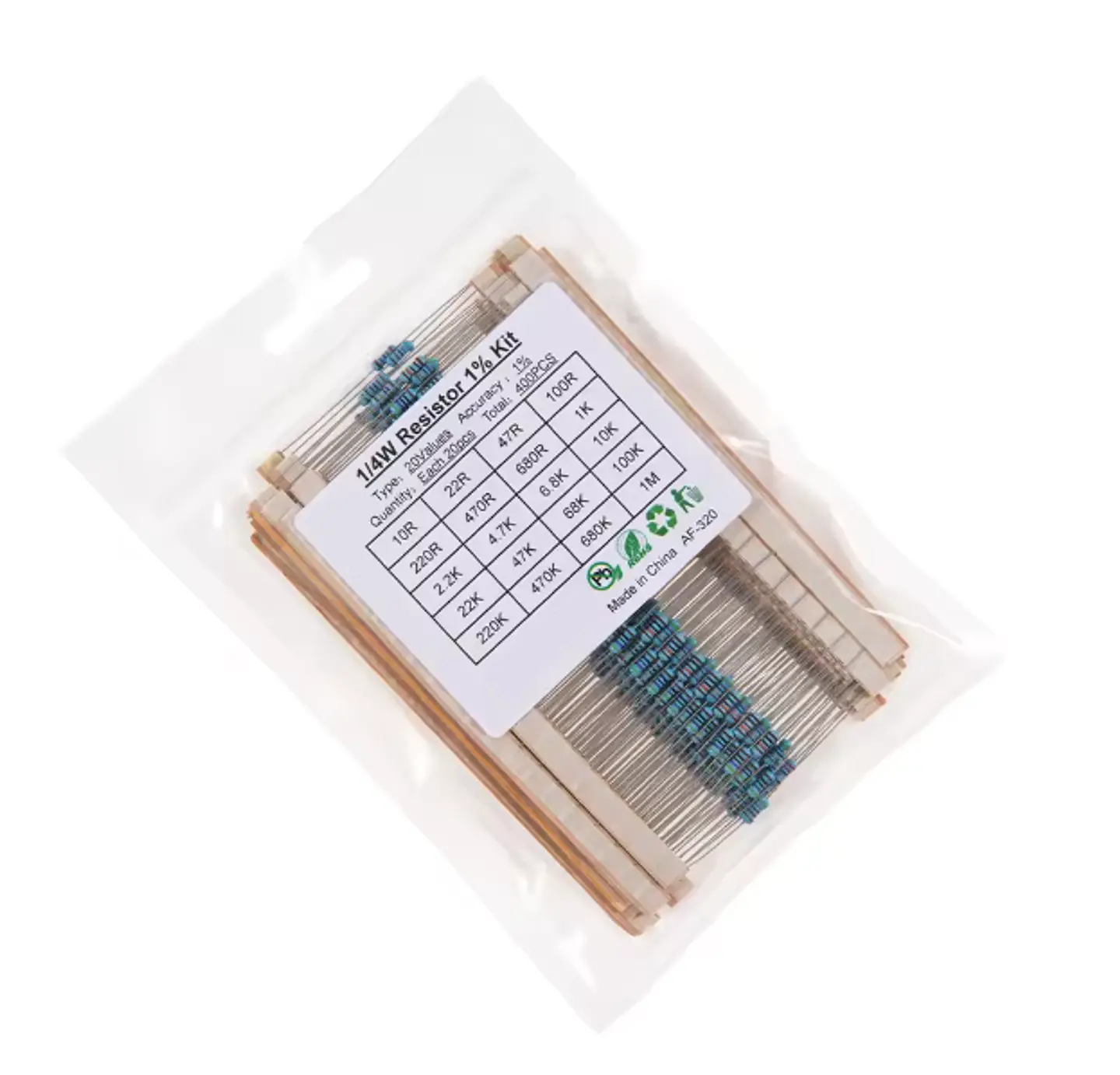 Pack Resistencias 1/4W 300 Unidades  1