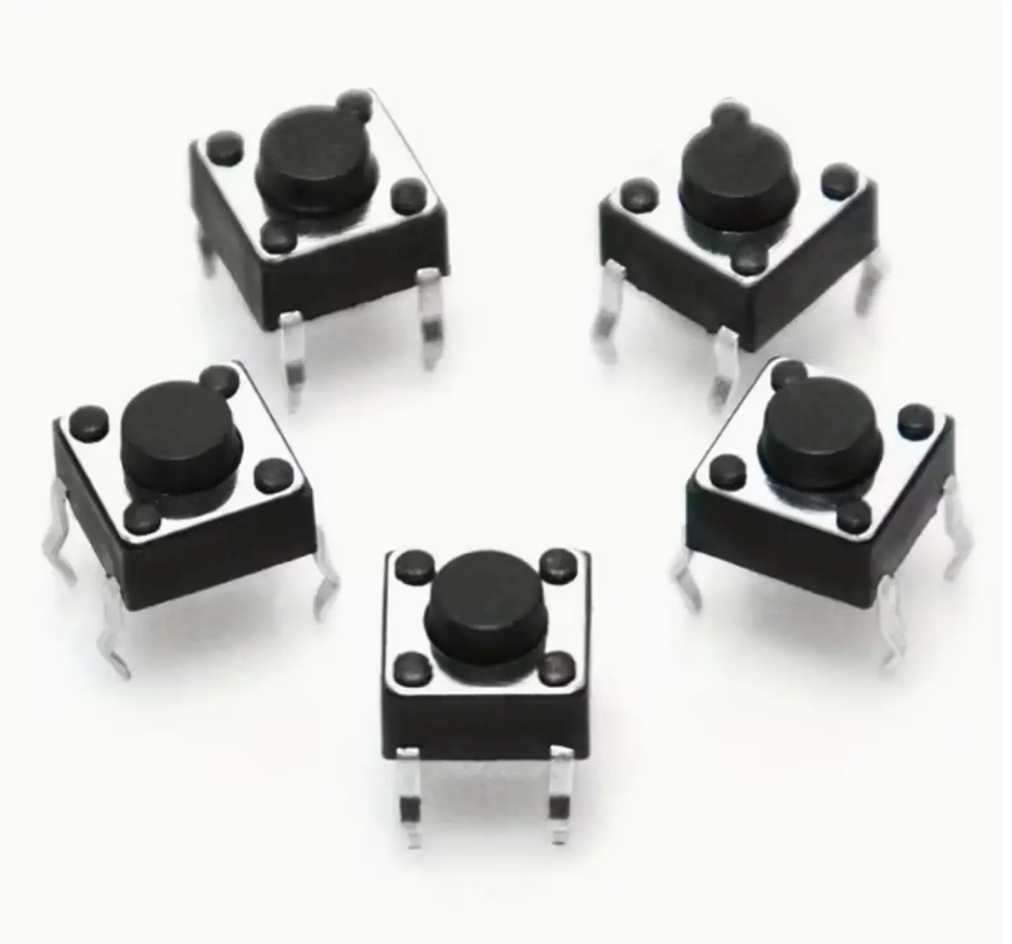 Pulsadores de 6x6x4.3mm 4 pines pack 5 unidades  1
