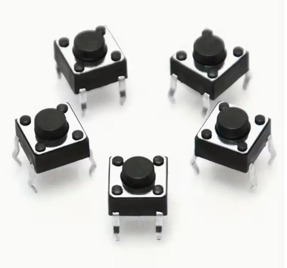 Pulsadores de 6x6x4.3mm 4 pines pack 5 unidades  1