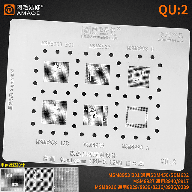 Stencil  Amaoe Qualcomm CPU- QU2