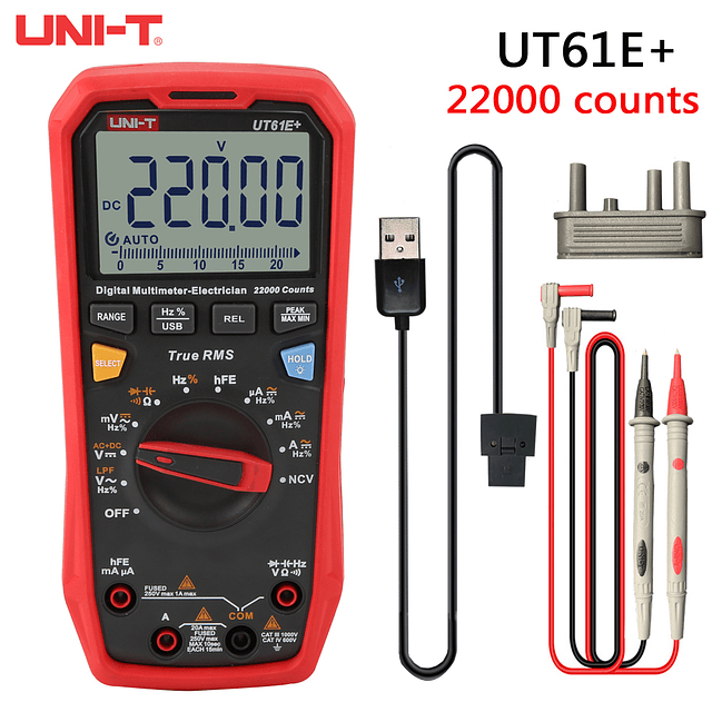 Multimetro Uni-T UT61E+ Conexion USB