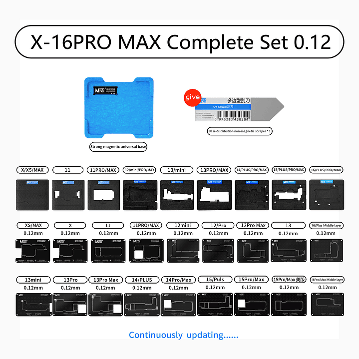 Reballing Interposer iPhone X-16 Pro Max MaAnt Black  1