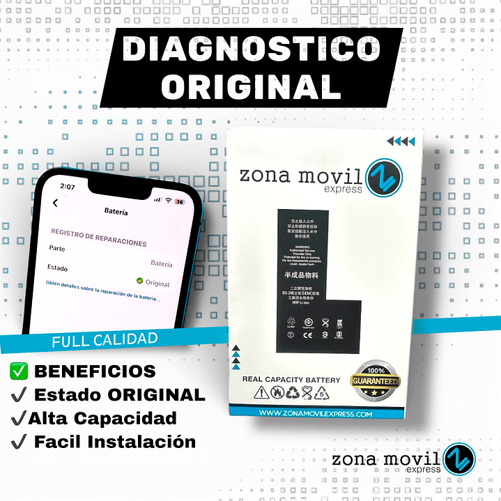 Bateria iPhone Diagnostico ORIGINAL 1