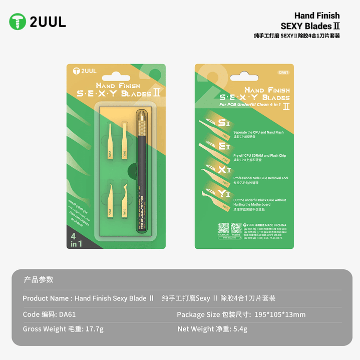 Juego de cuchillas 2UUL DA61 3