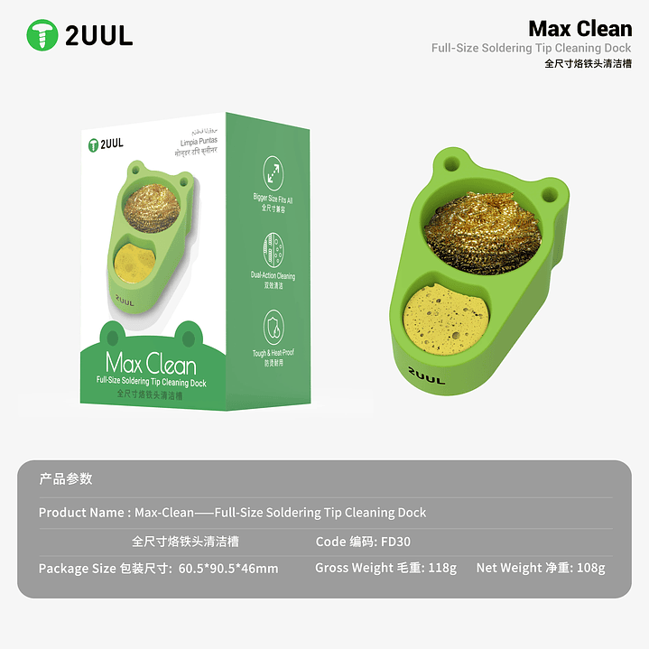 Base Limpieza Cautin 2UUL FD30 Max Clean 2