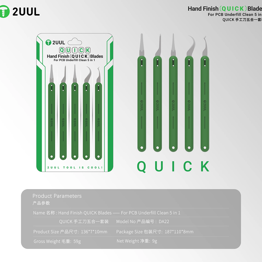 Kit de cuchillas 2UUL DA22 2