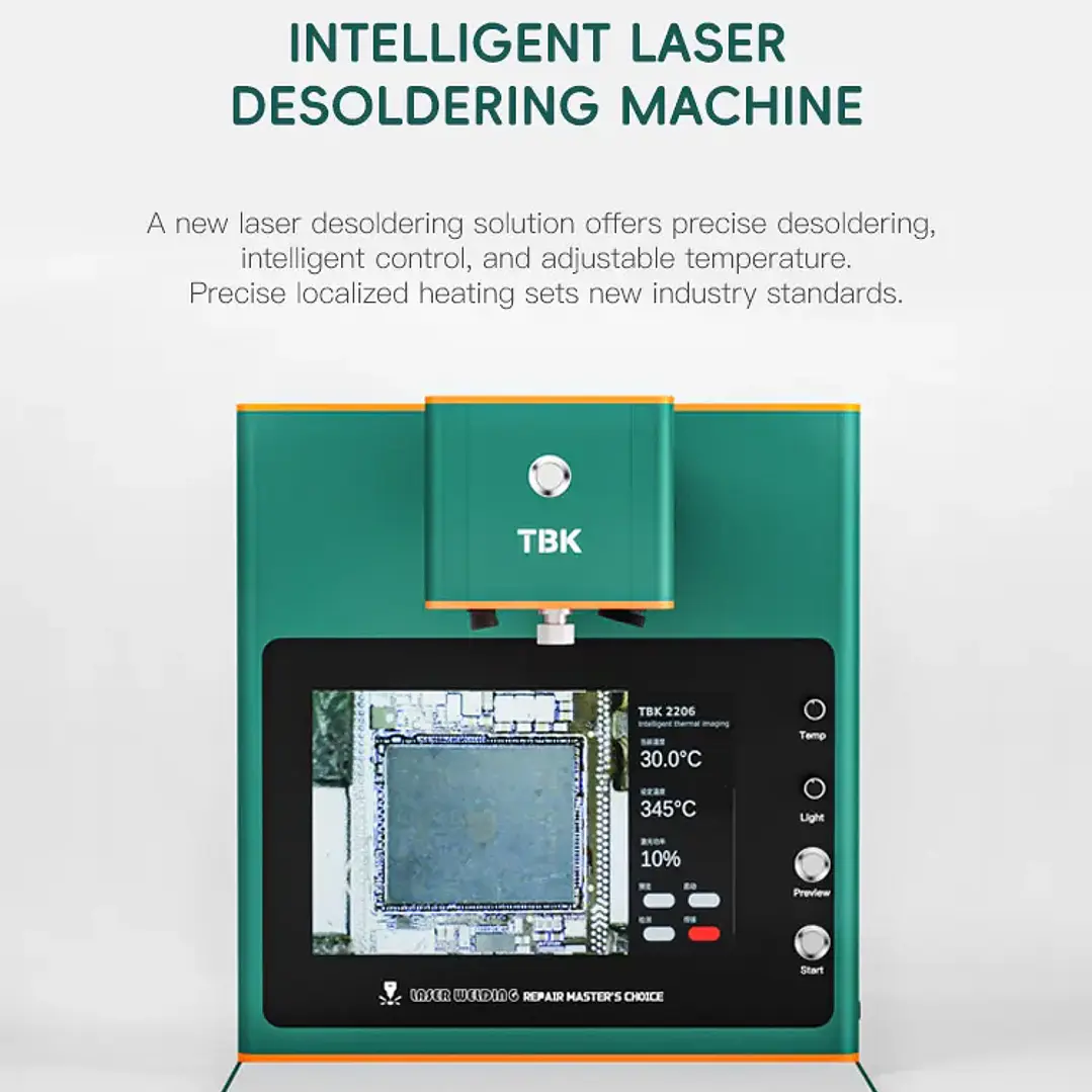 Máquina de soldadura láser TBK 2206 con imagen térmica y microscopio HD 7