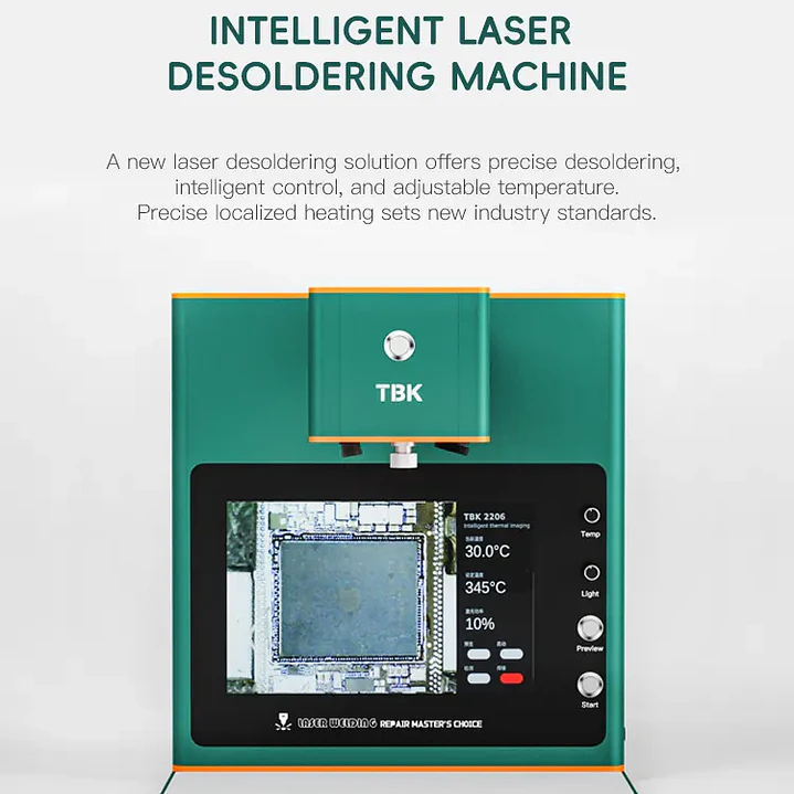 Máquina de soldadura láser TBK 2206 con imagen térmica y microscopio HD 7