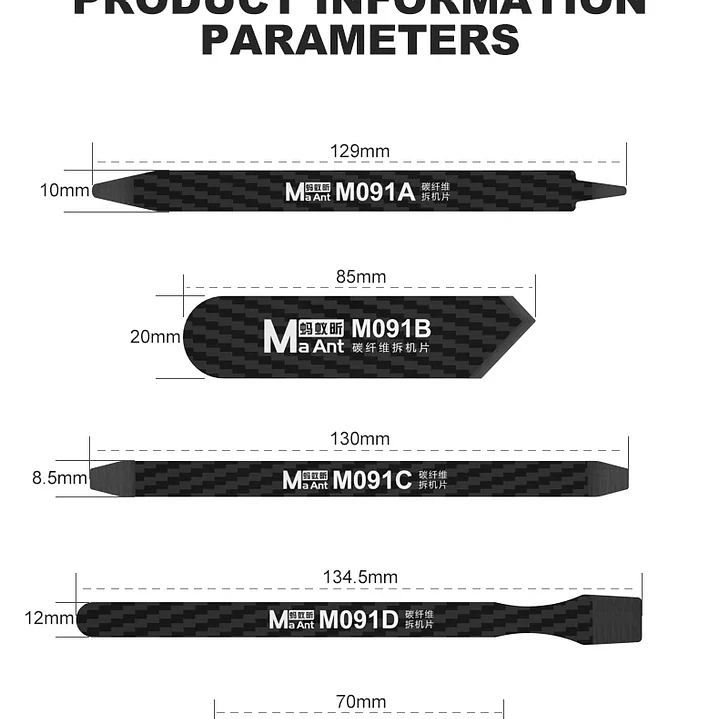 Aperturas de Carbono Kit de 5 Unidades 3