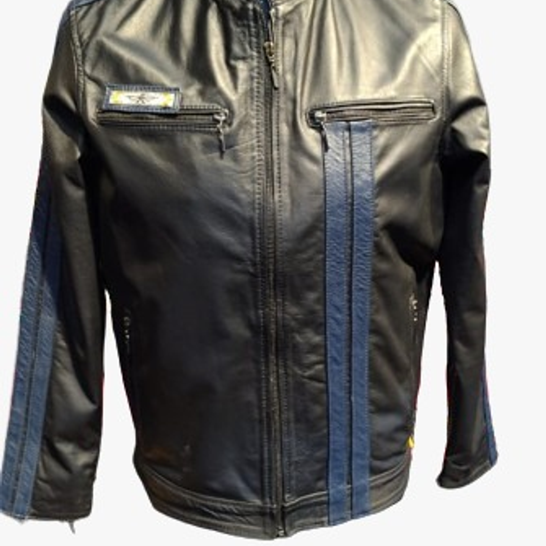 Chaqueta tipo Biker o Motera de Cuero  1