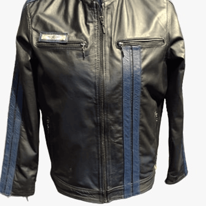 Chaqueta tipo Biker o Motera de Cuero  1