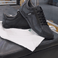 Tenis Hugo Boss Low Top en Cuero color Negro  - Miniatura 3