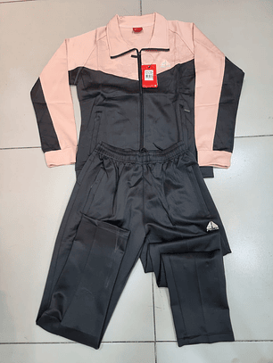 Sudadera Alcott Tracksuit Bicolor con Panel Texturizado Rosa/Negro 