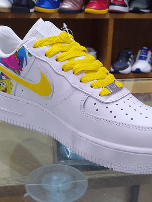 Nike Air Force 1 Personalizado con Diseño de Bob Esponja 