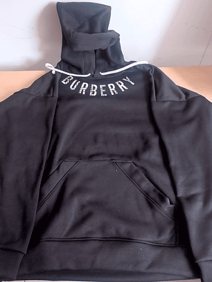 Buzo Burberry Negra tipo Hoodie 