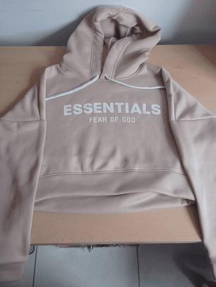 Top Essentials Fear of God Beige Claro Mujer 