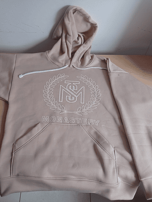 Buzo Unisex Monastery Logo Laurel Beige 