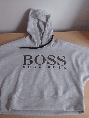 Top tipo Hoodie HUGO BOSS Gris Jaspeado Mujer 
