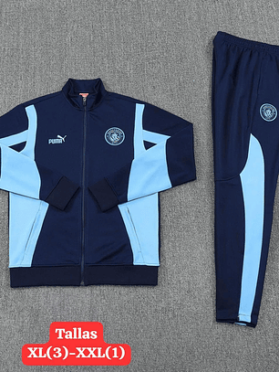 Sudadera Manchester City Puma Azul Oscuro con Azul Claro Oficial