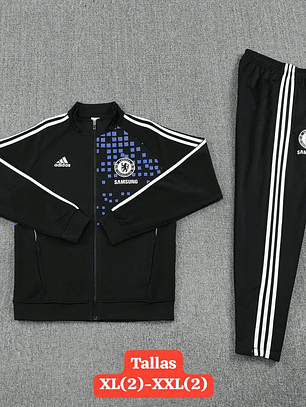 Sudadera Chealsea Adidas Negro con Blanco Oficial