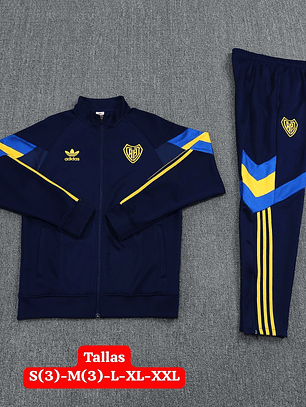 Sudadera Boca Juniors Adidas Azul Oscuro con Amarillo Oficial