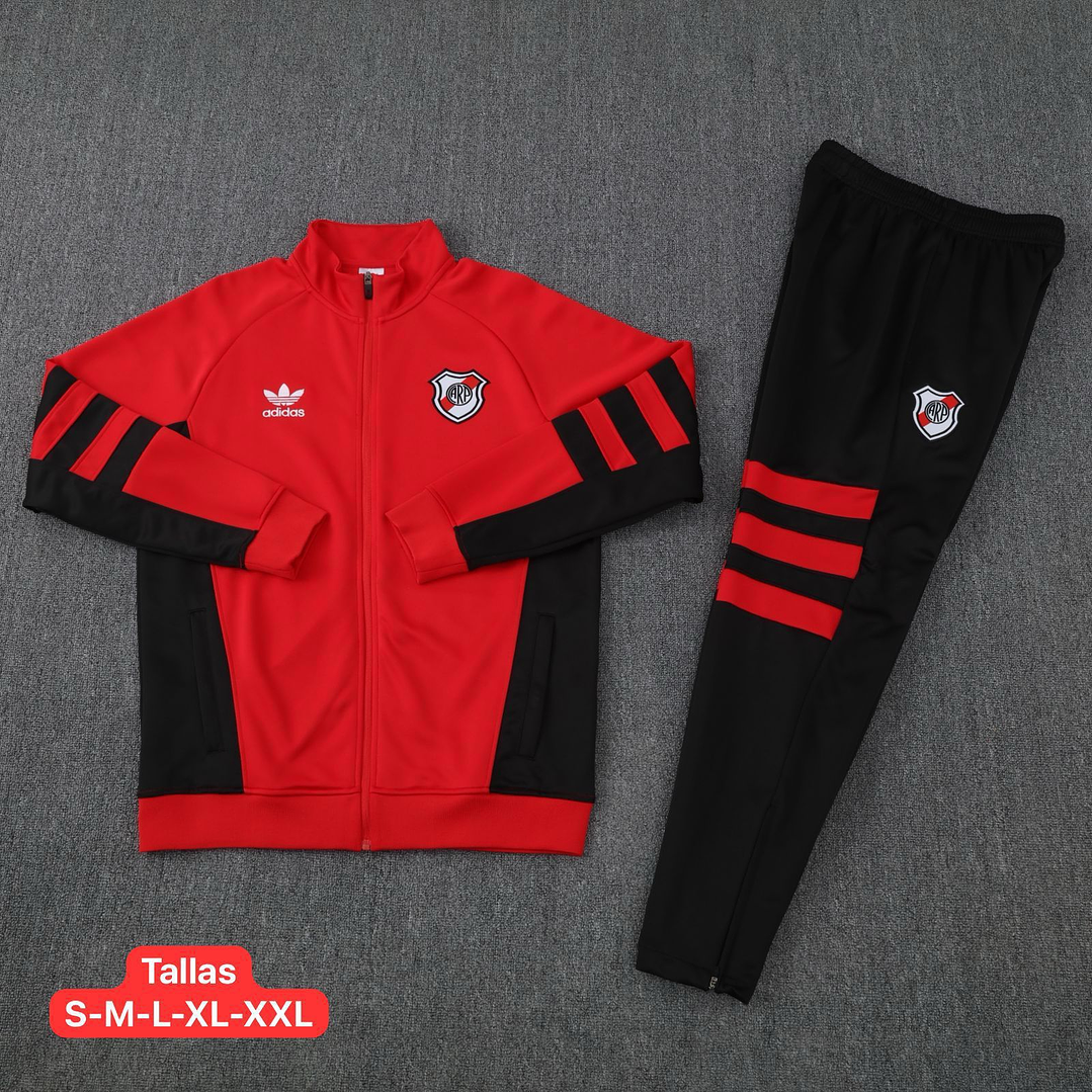 Sudadera River Plate Adidas Rojo con Negro Oficial 1