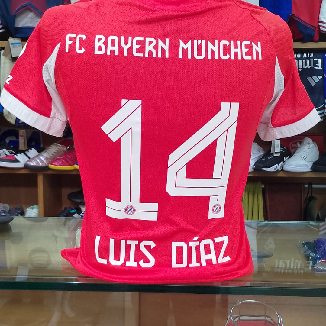 Camiseta Bayern Munich Luis Diaz Adidas 2025/26 Local rojo Oficial 1