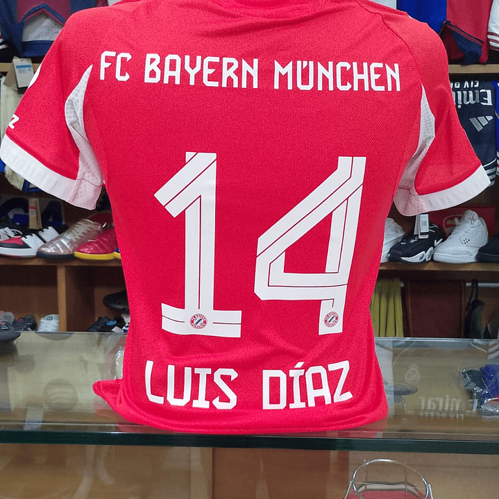 Camiseta Bayern Munich Luis Diaz Adidas 2025/26 Local rojo Oficial 1