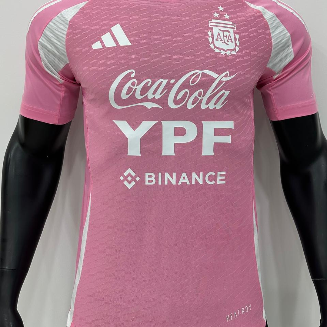 Camiseta Argentima de Entrenamiento 2025/26 Rosa Oficial 1