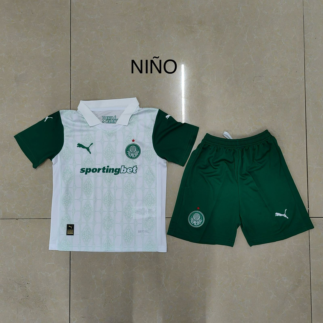Uniforme Palmeiras Visitante 2025/26 Blanco Oficial 1