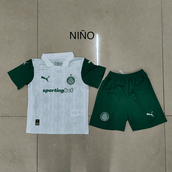 Uniforme Palmeiras Visitante 2025/26 Blanco Oficial 1