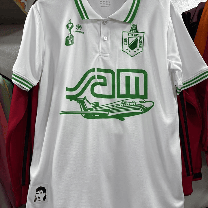 Camiseta Atletico Nacional Retro 1989 Blanco Oficial 1