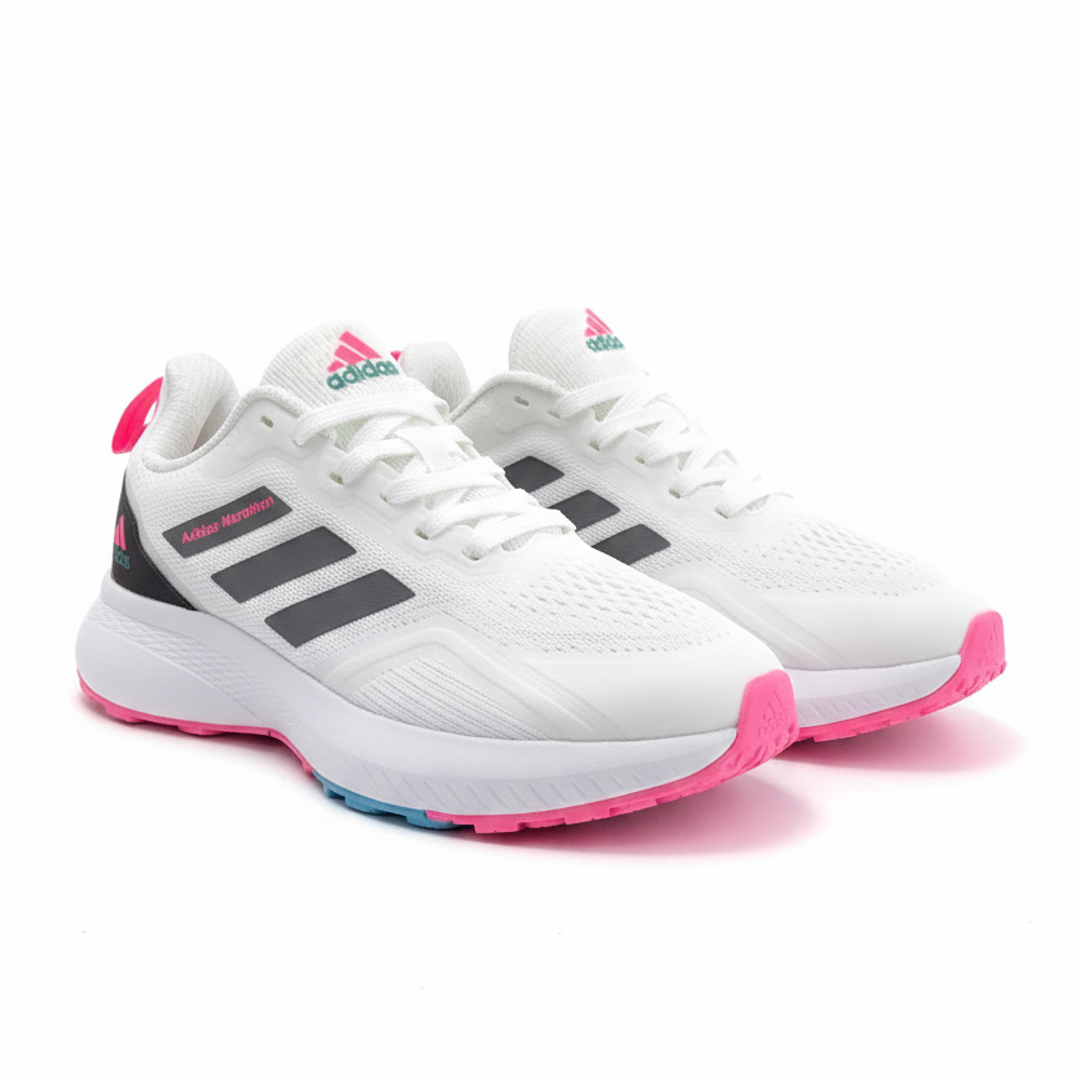 Adidas Marathon Blanco con Rosa 1