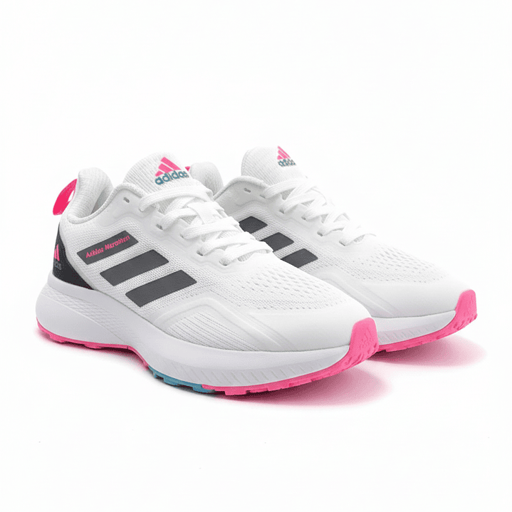 Adidas Marathon Blanco con Rosa 1