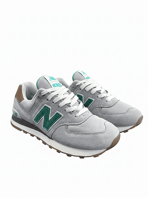 New Balance 574 Verde con Gris